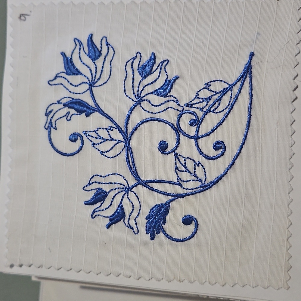 Handmade machine embroidery patch